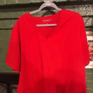 MANDALA SCRUBS CANDY APPLE RED TOP AND JOGGER PANTS $10 each piece